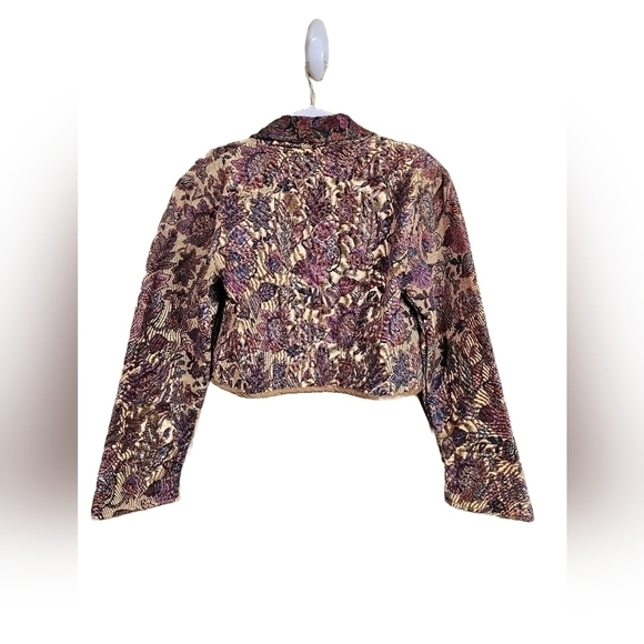 Vintage passport tapestry style cropped jacket. Large - Picture 2 of 5